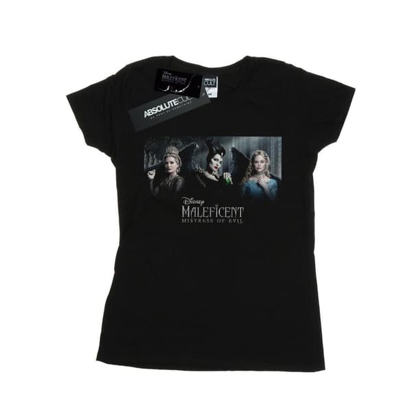 Disney Womens/Ladies Maleficent Mistress Of Evil Character Poster Cotton T-Shirt