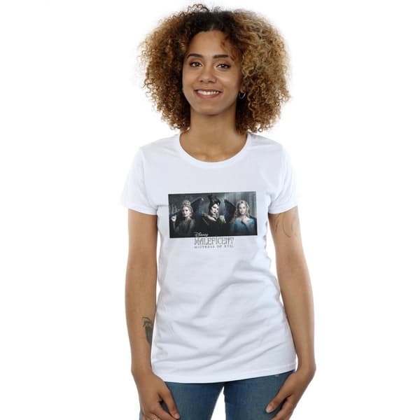 Disney Womens/Ladies Maleficent Mistress Of Evil Character Poster Cotton T-Shirt