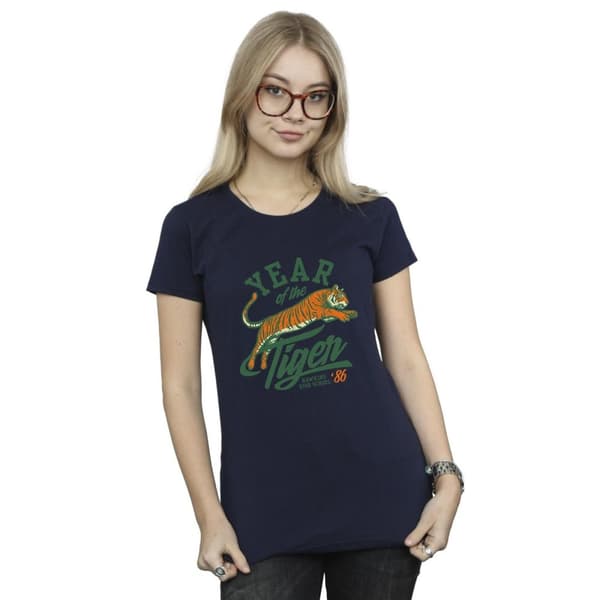 Netflix Womens/Ladies Stranger Things Hawkins Year of The Tiger 86 Cotton T-Shirt