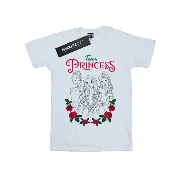 Disney Princess Girls Flower Team Cotton T-Shirt