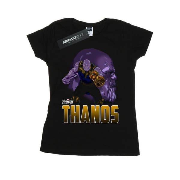 Marvel Womens/Ladies Avengers Infinity War Thanos Character Cotton T-Shirt Black XXL