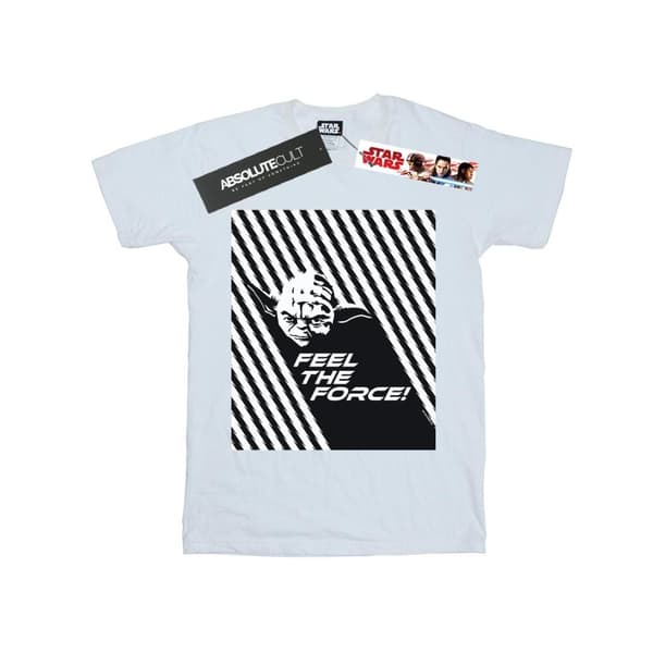 Star Wars Mens Yoda Feel The Force T-Shirt White S