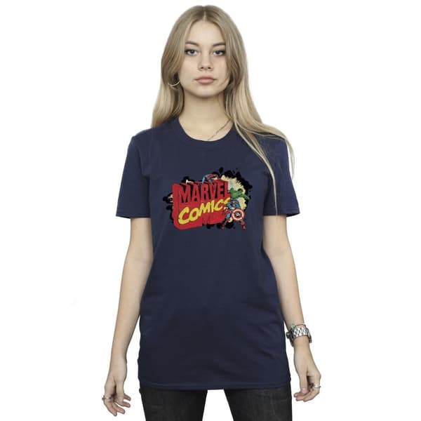 Marvel Dam/Tjej Comics Big M Boyfriend T-shirt i bomull