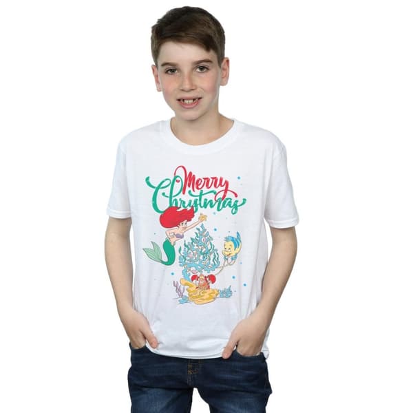Disney Pojkar Princess Ariel Merry Christmas T-shirt