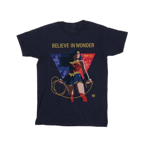 DC Comics Girls Wonder Woman 80-årsjubileum Believe In Wonder Pose T-shirt i bomull