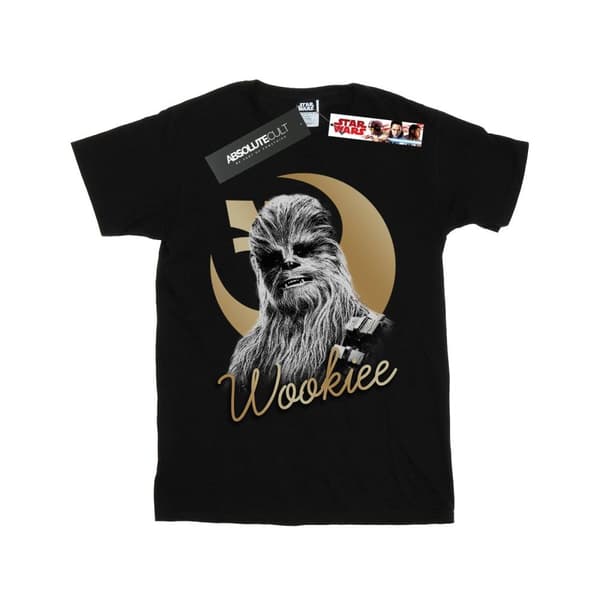 Star Wars Pojkar - Chewbacca-t-shirt i guld från De sista jediriddarna Black 5-6 Years