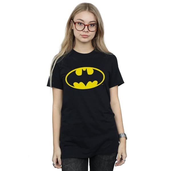 DC Comics Dam/dam Batman Logo Bomull Boyfriend T-shirt