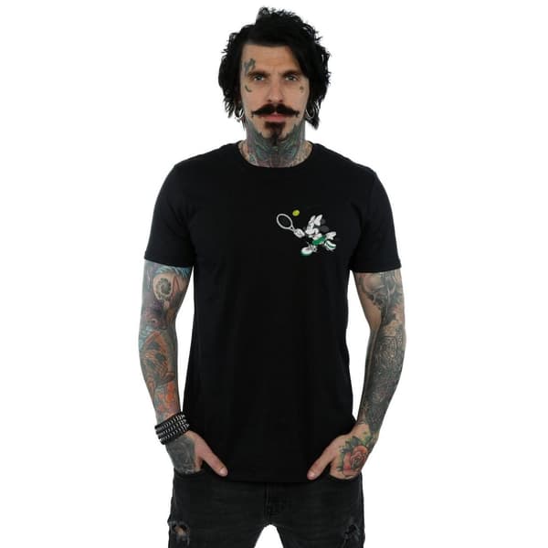 Disney Minnie Mouse Tennis T-shirt med brösttryck för herrar