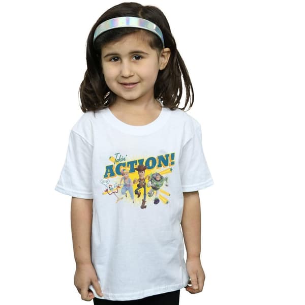 Disney Girls Toy Story 4 Takin´ Action Cotton T-Shirt