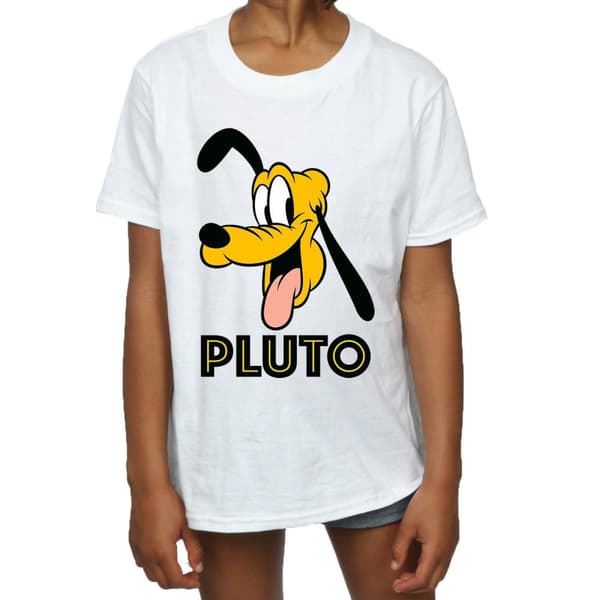 Disney T-shirt i bomull med Pluto-ansikte för flickor