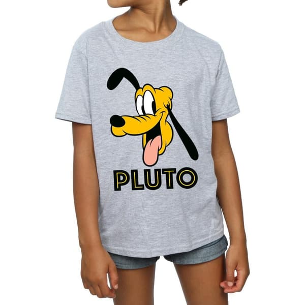 Disney T-shirt i bomull med Pluto-ansikte för flickor