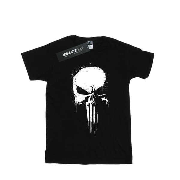 Marvel Dam/Tjej The Punisher Spray Skull Boyfriend T-shirt i bomull