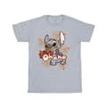 Pikkukuva 1 / 3: Disney Mens Lilo And Stitch Ohana Orange Hibiscus T-Shirt