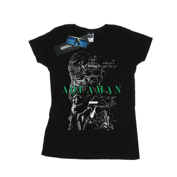 DC Comics Womens/Ladies Aquaman The Trench Sketch Cotton T-Shirt