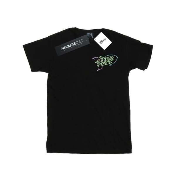 Disney T-shirt med brösttryck i bomull för flickor Toy Story Neon Pizza Planet