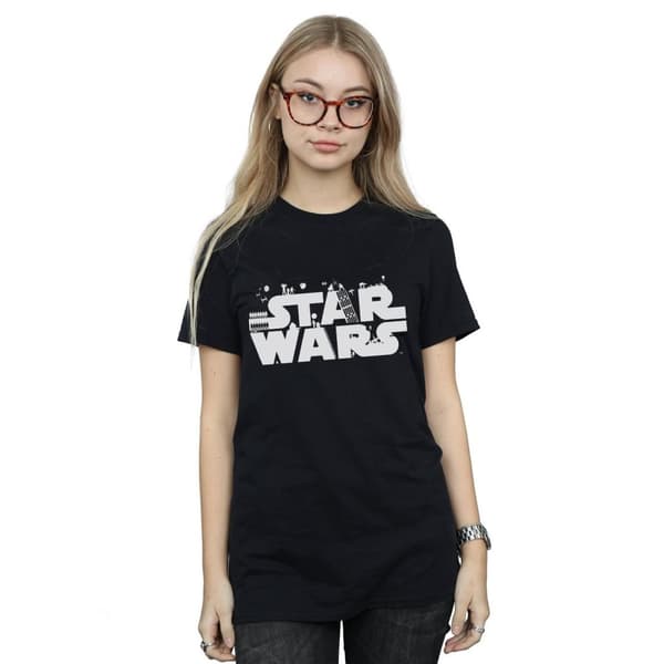 Star Wars Womens/Ladies Minimalist Logo Cotton Boyfriend T-Shirt