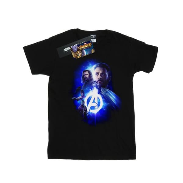 Marvel Dam/Tjej Avengers Infinity War Cap Bucky Team Up Boyfriend T-shirt i bomull