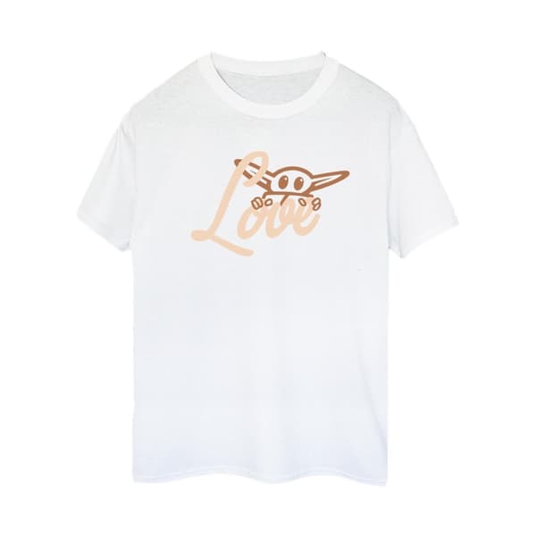 Star Wars Dam/Tjej - Grogu Love Boyfriend T-shirt i bomull