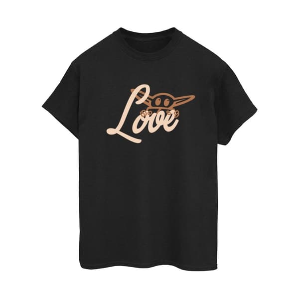 Star Wars Dam/Tjej - Grogu Love Boyfriend T-shirt i bomull