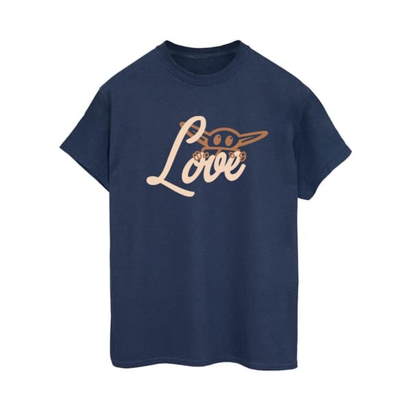 Star Wars Dam/Tjej - Grogu Love Boyfriend T-shirt i bomull
