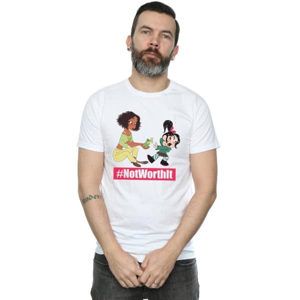 Disney Mens Wreck It Ralph Tiana och Vanellope T-shirt