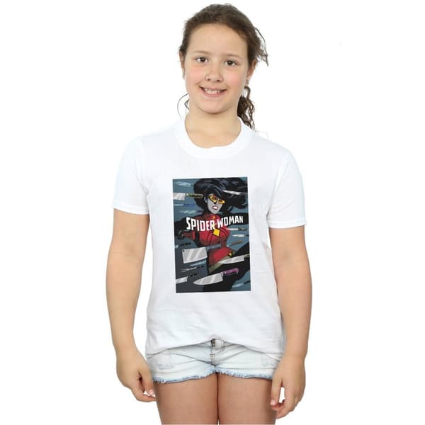 Marvel Girls Spider-Woman Cover Cotton T-Shirt