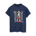 Miniatyrbild 1 av 2: Disney Dam/Tjej Pinocchio Nothing But Trouble Boyfriend T-shirt i bomull