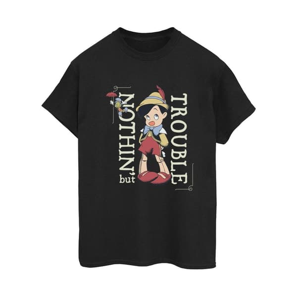 Disney Dam/Tjej Pinocchio Nothing But Trouble Boyfriend T-shirt i bomull