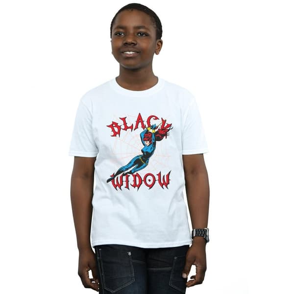 Marvel Boys Black Widow Web T-Shirt