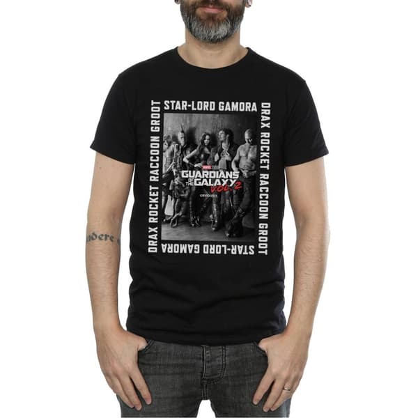 Marvel Mens Guardians Of The Galaxy Framed Poster T-Shirt