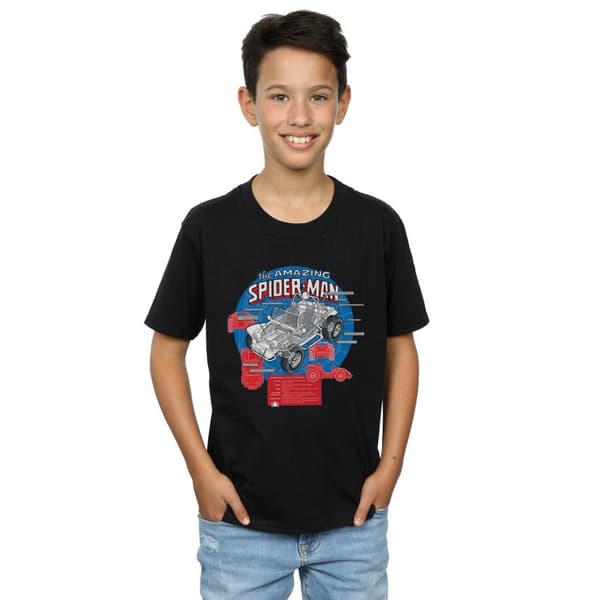 Marvel T-shirt för pojkar Spider-Man Spider-Buggy Breakdown