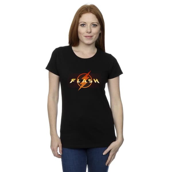 DC Comics Womens/Ladies The Flash Red Lightning Cotton T-Shirt