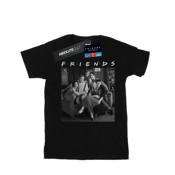 Friends Mens Black And White Photo T-Shirt