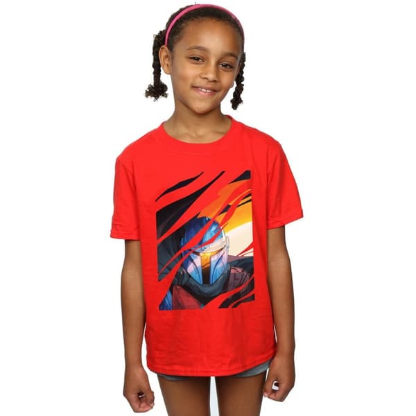 Star Wars Girls The Mandalorian Glare Cotton T-Shirt