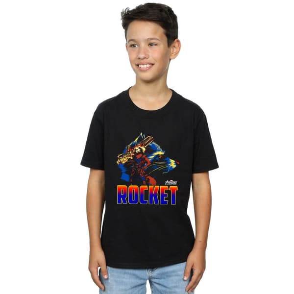 Marvel Boys Avengers Infinity War Rocket Character T-Shirt