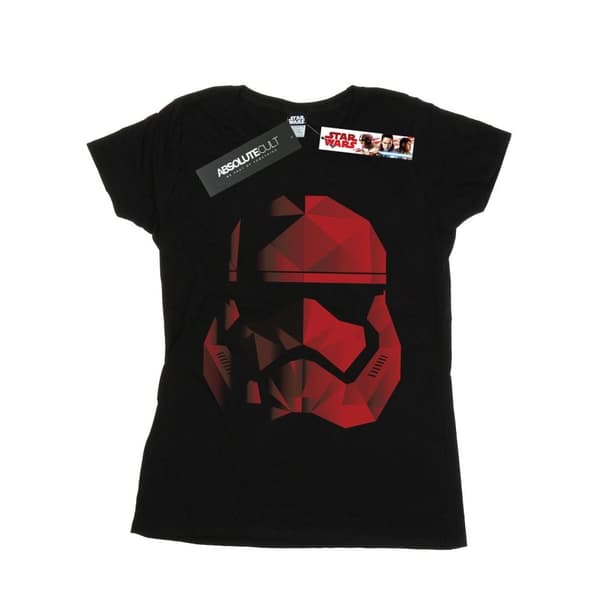 Star Wars Womens/Ladies The Last Jedi Stormtrooper Red Cubist Helmet Cotton T-Shirt
