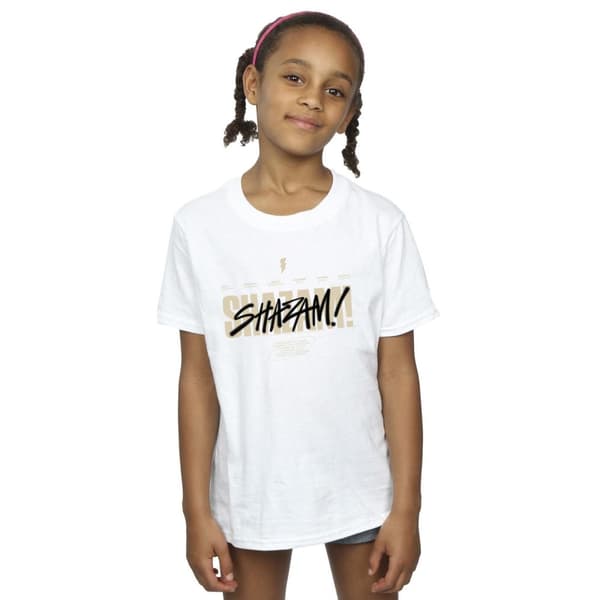 DC Comics Girls Shazam Fury Of The Gods - T-shirt i bomull med vandaliserad logotyp