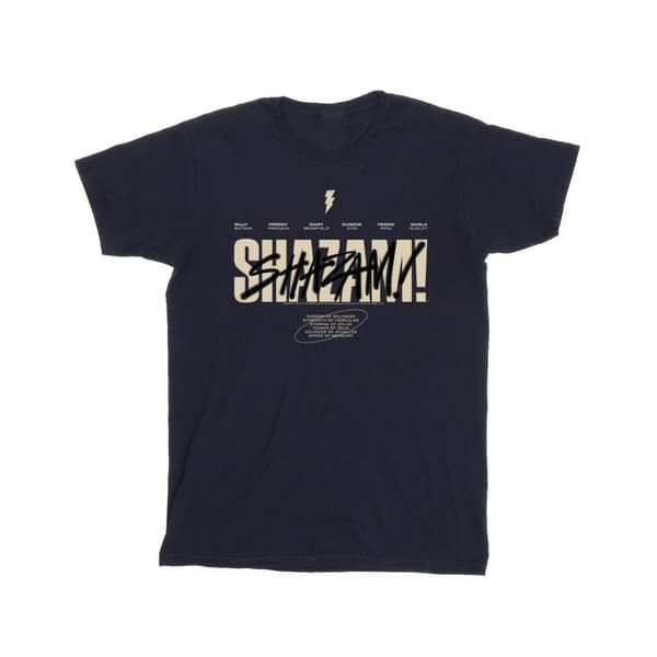 DC Comics Girls Shazam Fury Of The Gods - T-shirt i bomull med vandaliserad logotyp