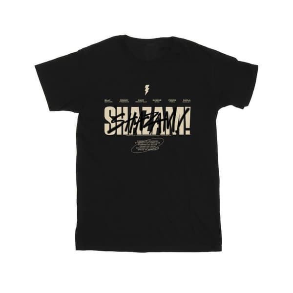 DC Comics Girls Shazam Fury Of The Gods - T-shirt i bomull med vandaliserad logotyp