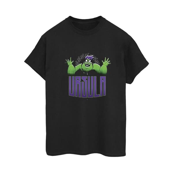 Disney Dam/Tjej Villains Ursula Grön Bomull Boyfriend T-shirt