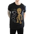 Miniatyrbillede 3 af 5: Marvel Mens Guardians Of The Galaxy I Am Groot Scribbles T-Shirt
