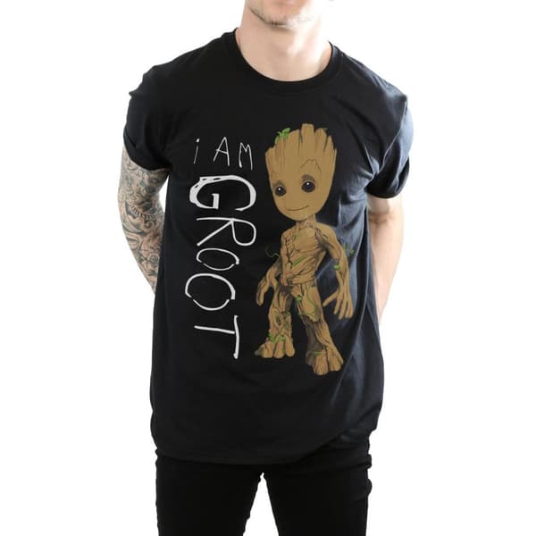 Marvel Mens Guardians Of The Galaxy I Am Groot Scribbles T-Shirt