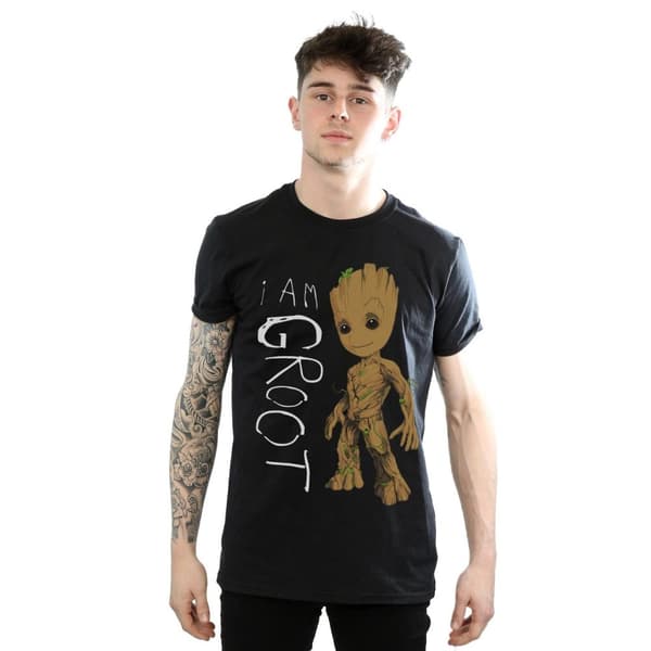 Marvel Mens Guardians Of The Galaxy I Am Groot Scribbles T-Shirt