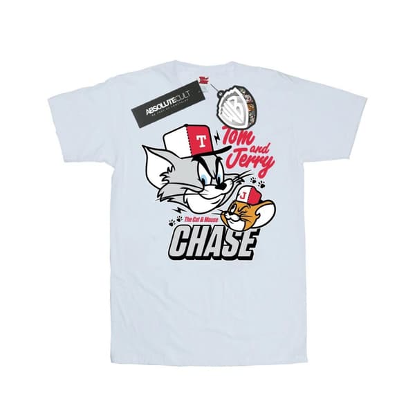 Tom And Jerry Womens/Ladies Cat & Mouse Chase Cotton Boyfriend T-Shirt