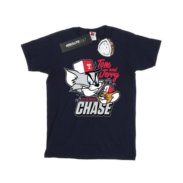 Tom And Jerry Womens/Ladies Cat & Mouse Chase Cotton Boyfriend T-Shirt