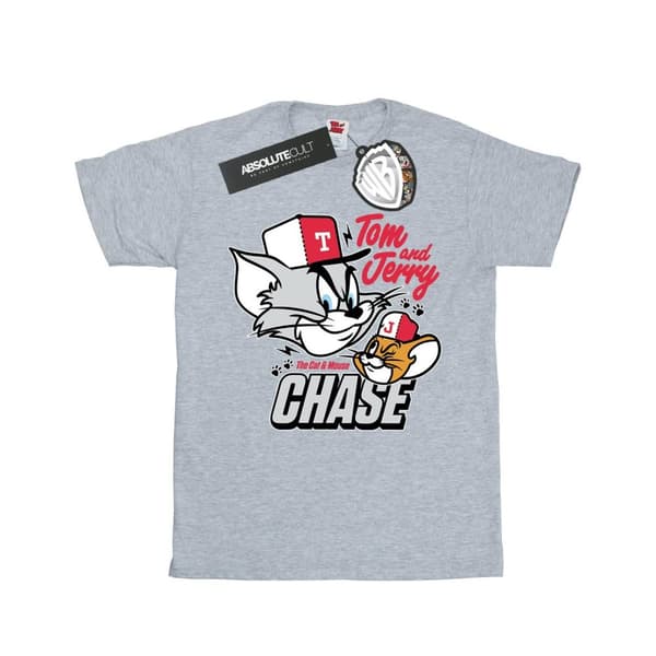 Tom And Jerry Womens/Ladies Cat & Mouse Chase Cotton Boyfriend T-Shirt
