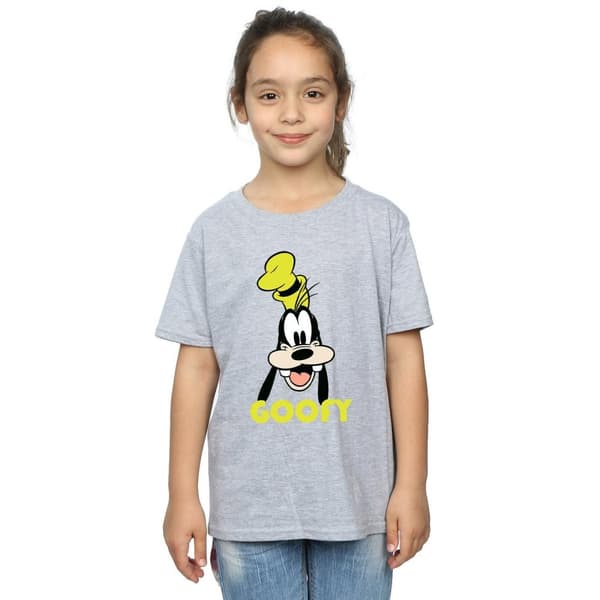 Disney T-shirt i bomull med Goofy-ansikte för flickor