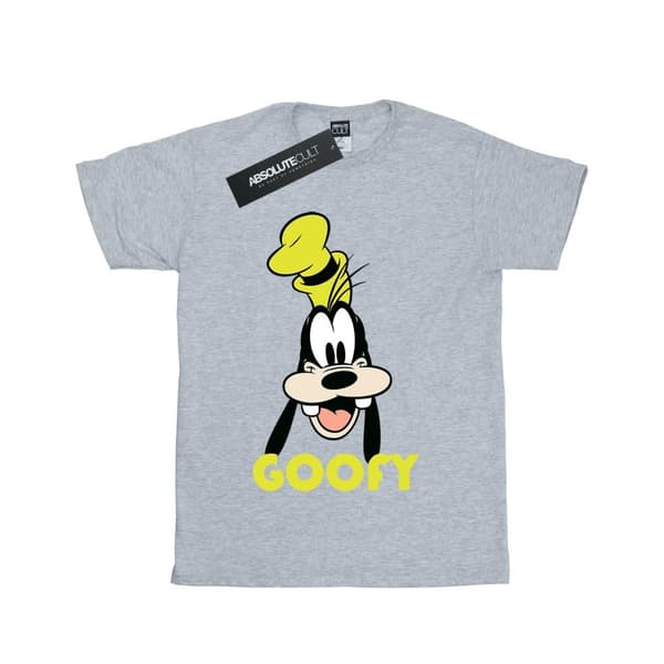 Disney T-shirt i bomull med Goofy-ansikte för flickor