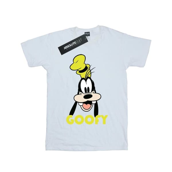 Disney T-shirt i bomull med Goofy-ansikte för flickor White 5-6 Years