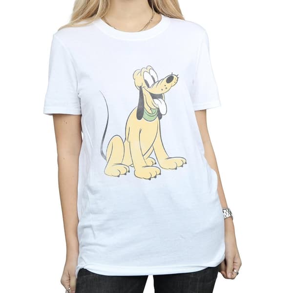 Disney Dam/Tjej - Pluto Sitting Boyfriend T-shirt i bomull